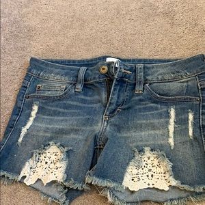 Denim shorts